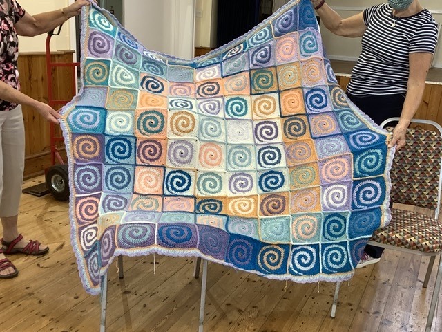 Gill Davies used up a lot of her spare yarn crocheting this gorgeous blanket for her daughter who loves it